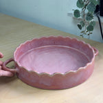 Load image into Gallery viewer, Handmade Ceramic 'Rose Sunset' Scalloped Serving/Oven Dish
