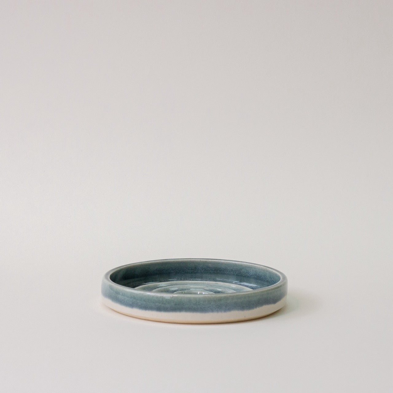 Handmade Ceramic 'Midnight Teal' Soap Dish