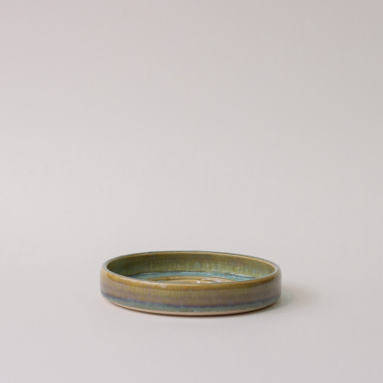 Handmade Ceramic 'Green Lagoon' Soap Dish