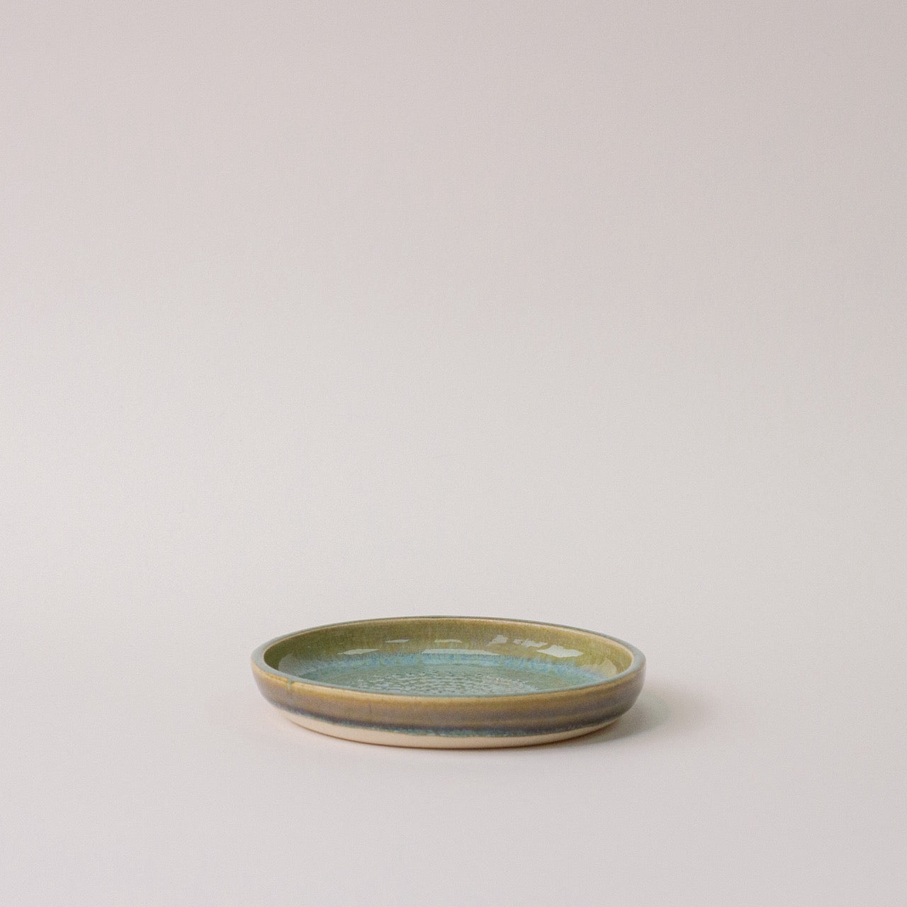 Handmade Ceramic 'Green Lagoon' Garlic Grinder