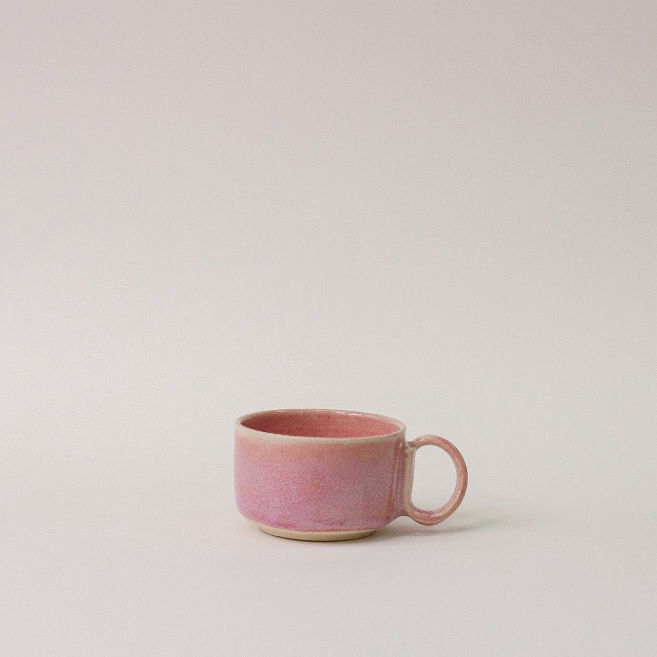 Handmade Ceramic 'Rose Sunset' Espresso Cup