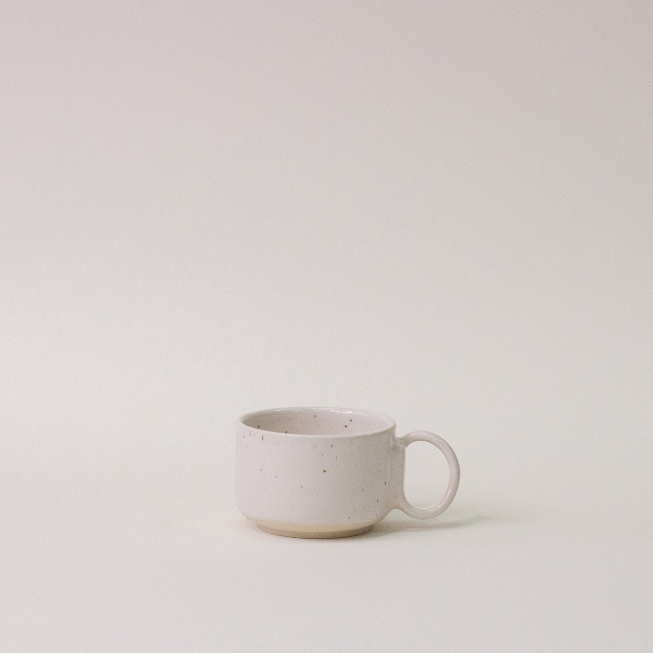Handmade Ceramic 'Speckled White' Espresso Cup