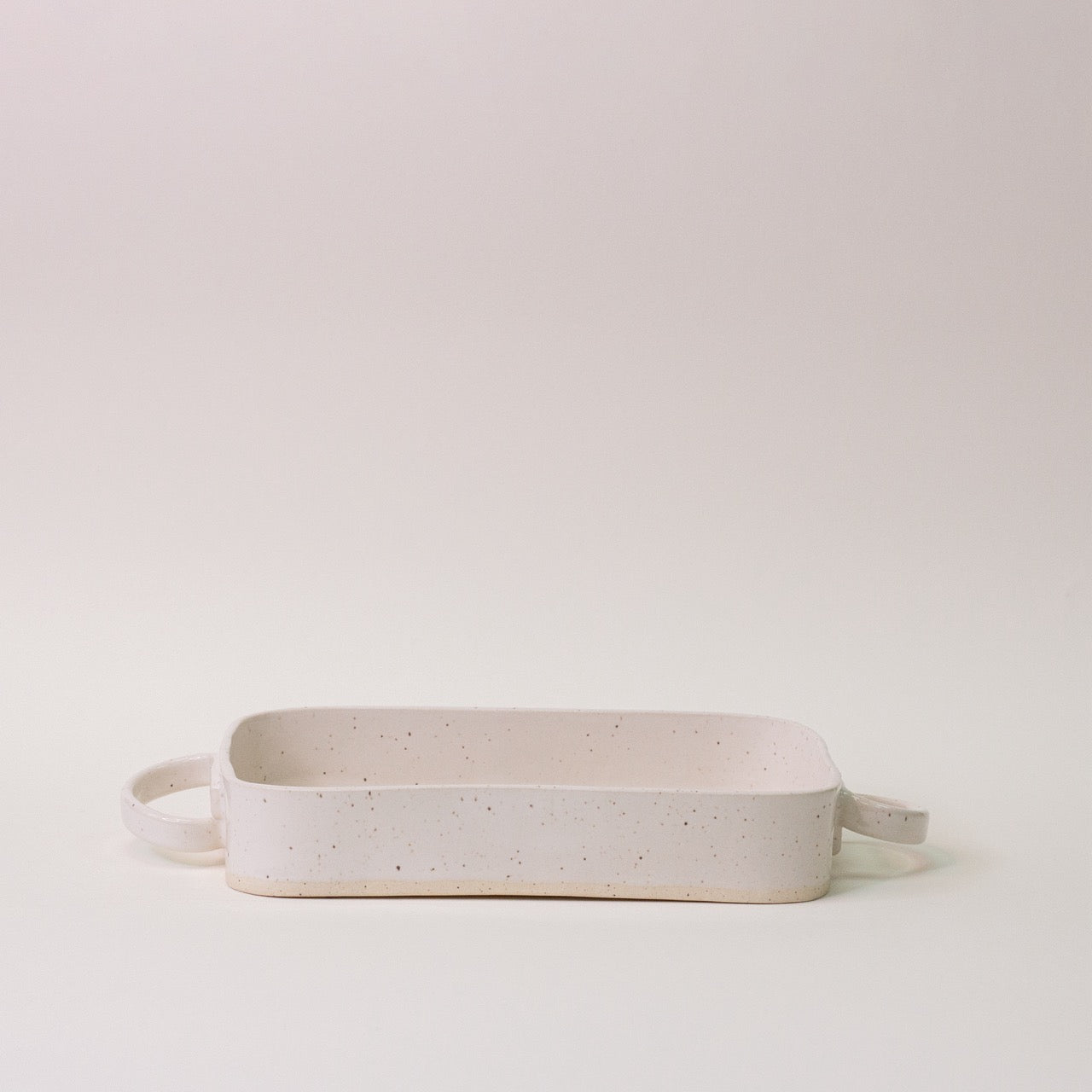 Handmade Ceramic 'Speckled White' Rectangular Serving/Oven Dish