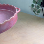 Load and play video in Gallery viewer, Handmade Ceramic 'Rose Sunset' Scalloped Serving/Oven Dish
