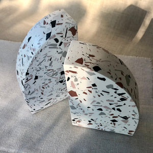 Terrazzo Arch-Shaped Bookends Pair